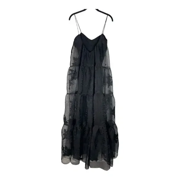 Free People Black Rose Maxi Tiered Dress Size 2 NEW - Picture 5 of 12